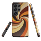 'Golden Swirl' Samsung Galaxy S25 Ultra tough phone case - protective glossy case NZ Australia