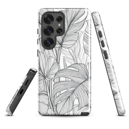 'Tropical Lines' Samsung Galaxy S25 Ultra tough phone case - protective glossy case NZ Australia