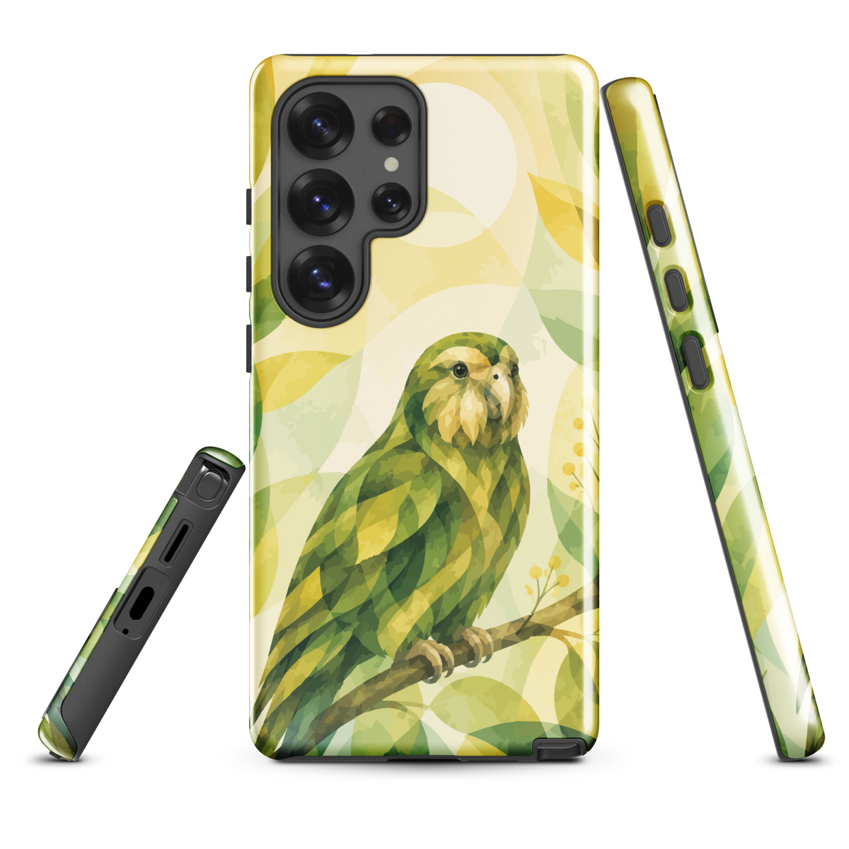 'Kakapo' Samsung Galaxy S25 Ultra tough phone case - protective glossy case NZ Australia