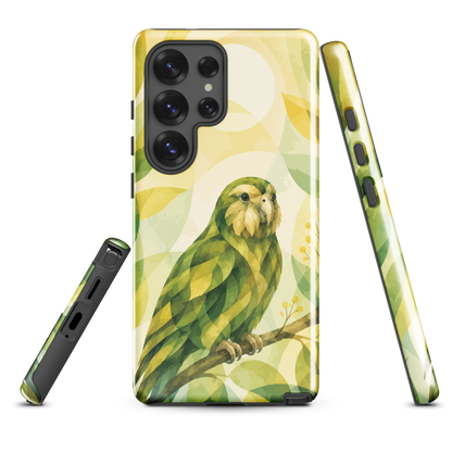 'Kākāpō' Samsung Galaxy S25 Ultra tough case - protective glossy case NZ Australia
