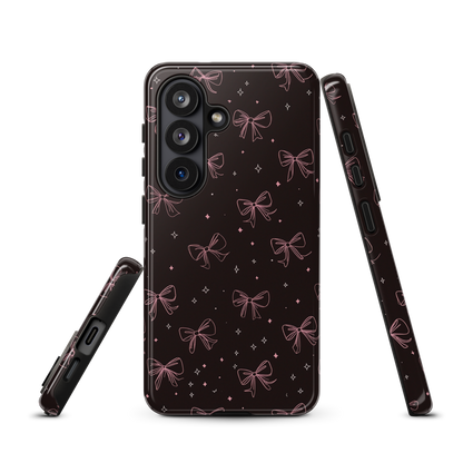 'Midnight Bow' Samsung Galaxy S26 tough phone case - protective glossy case NZ Australia