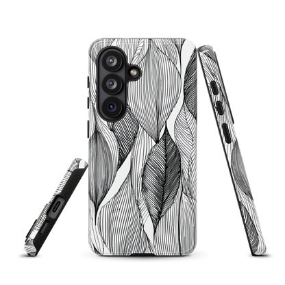 'Botanical Lines' Samsung Galaxy S26 tough phone case - protective glossy case NZ Australia
