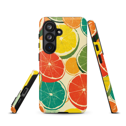 'Citrus Pop' Samsung Galaxy S26 tough phone case - protective glossy case NZ Australia