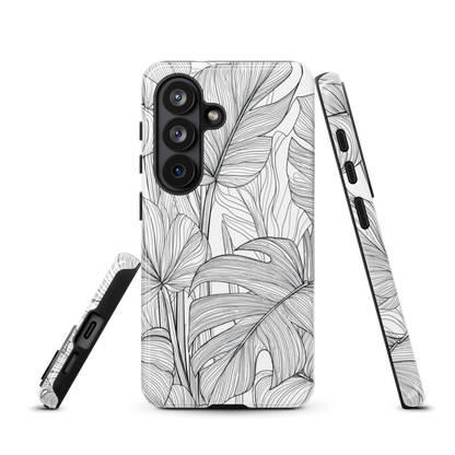 'Tropical Lines' Samsung Galaxy S26 tough phone case - protective glossy case NZ Australia