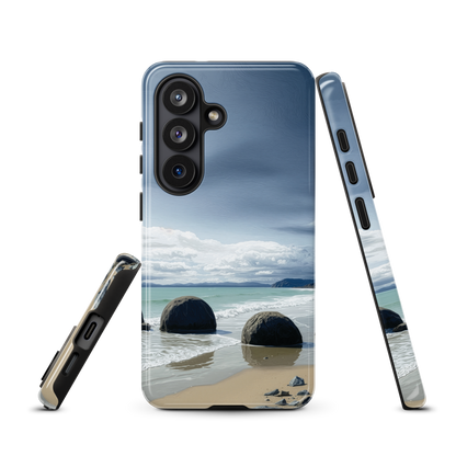 'Moeraki Boulders' Samsung Galaxy S26 tough phone case - protective glossy case NZ Australia