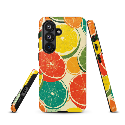 'Citrus Pop' Samsung Galaxy S26 tough phone case - protective glossy case NZ Australia