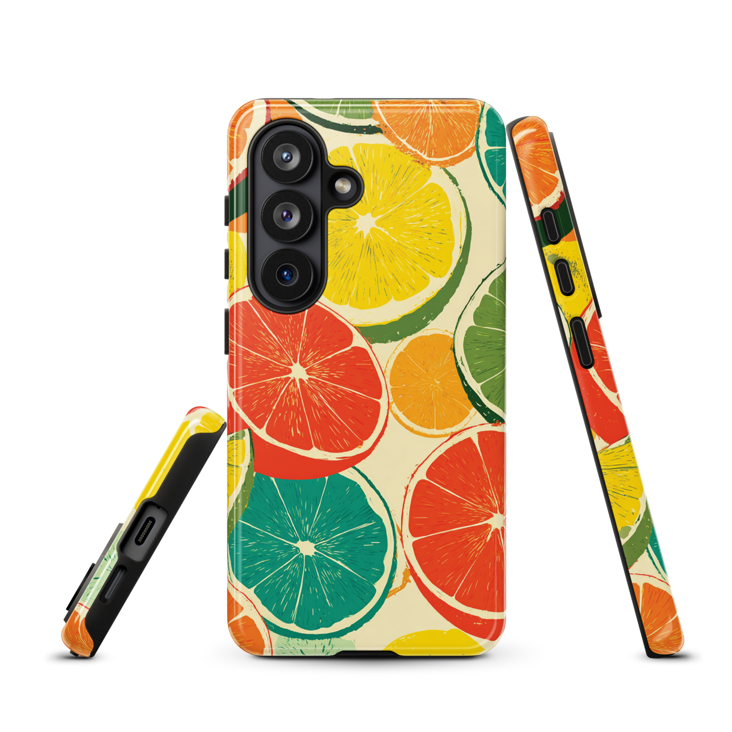 'Citrus Pop' Samsung Galaxy S26 tough phone case - protective glossy case NZ Australia