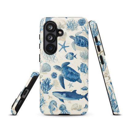 'Ocean Sketchbook' Samsung Galaxy S26 tough phone case - protective glossy case NZ Australia