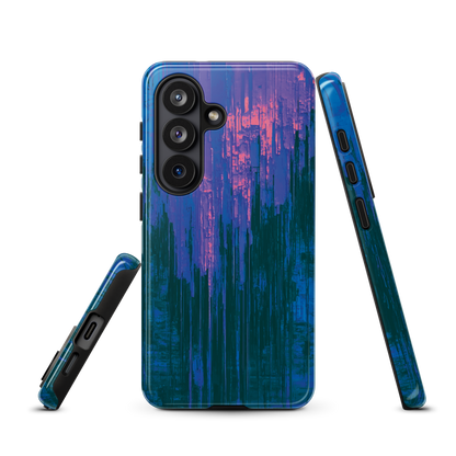 'Digital Glitch' Samsung Galaxy S26 tough phone case - protective glossy case NZ Australia