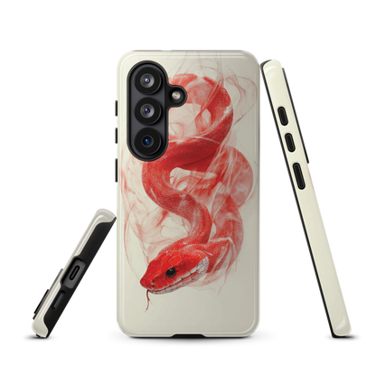 'Red Snake' Samsung Galaxy S26 tough phone case - protective glossy case NZ Australia