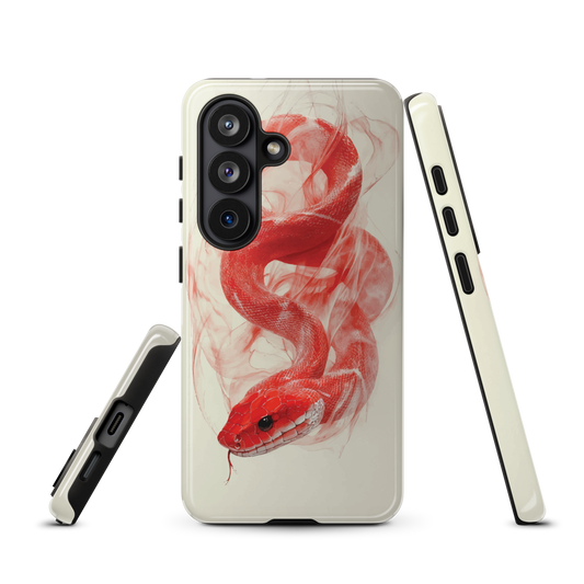 'Red Snake' Samsung Galaxy S26 tough phone case - protective glossy case NZ Australia