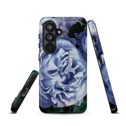 'Blue Rose' Samsung Galaxy S26 tough phone case - protective glossy case NZ Australia