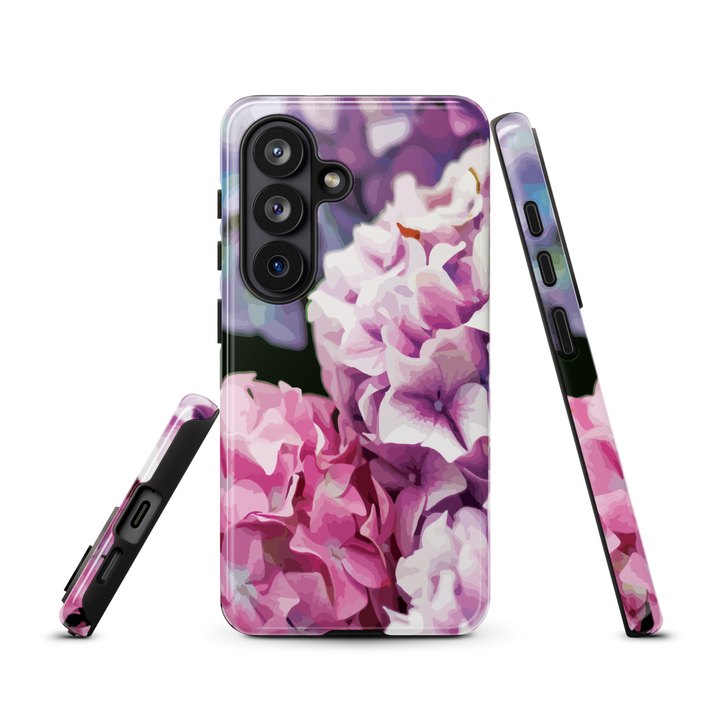 'Hydrangea' Samsung Galaxy S26 tough phone case - protective glossy case NZ Australia