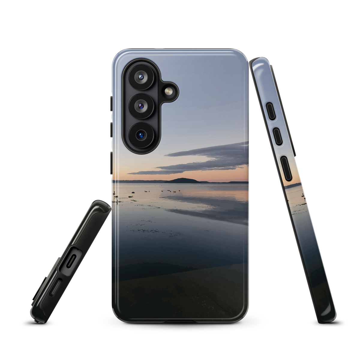 'Whispers on the Lake' Samsung Galaxy S26 tough phone case - protective glossy case NZ Australia
