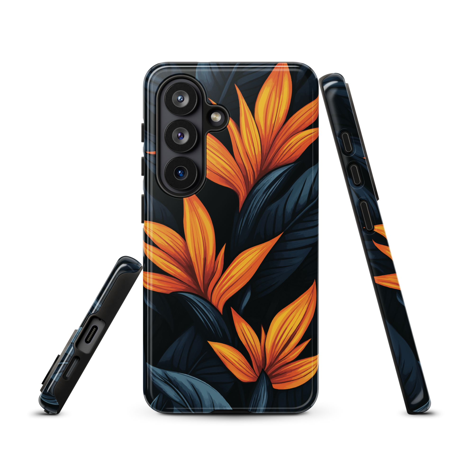 'Bird of Paradise' Samsung Galaxy S26 tough phone case - protective glossy case NZ Australia