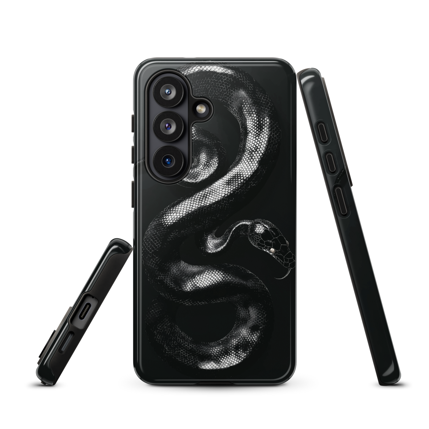 'Black Python' Samsung Galaxy S26 tough phone case - protective glossy case NZ Australia