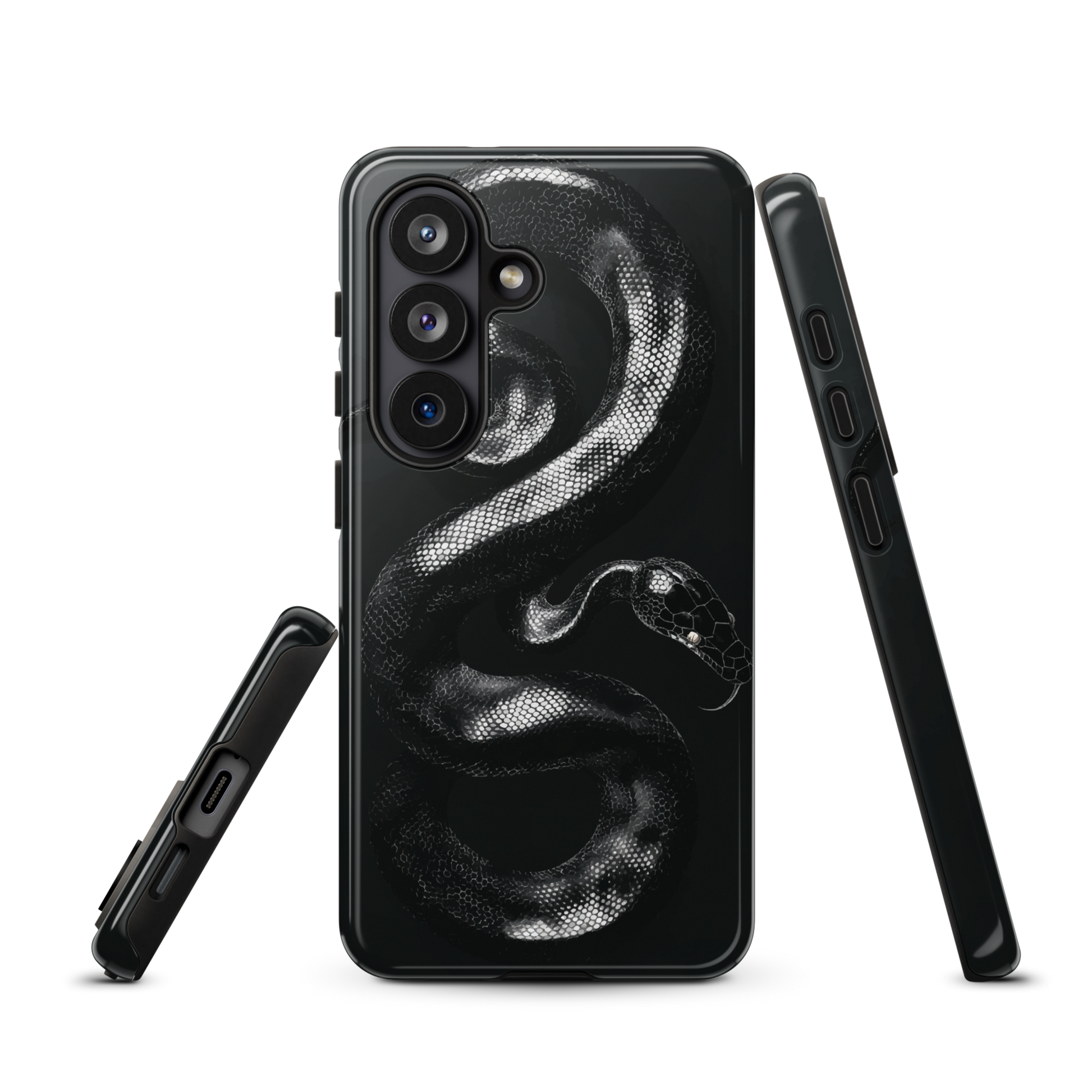 'Black Python' Samsung Galaxy S26 tough phone case - protective glossy case NZ Australia