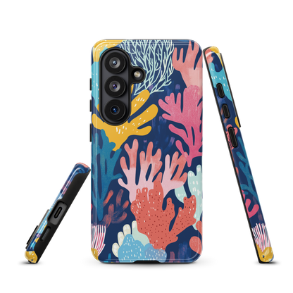 'Coral Reef' Samsung Galaxy S26 tough phone case - protective glossy case NZ Australia