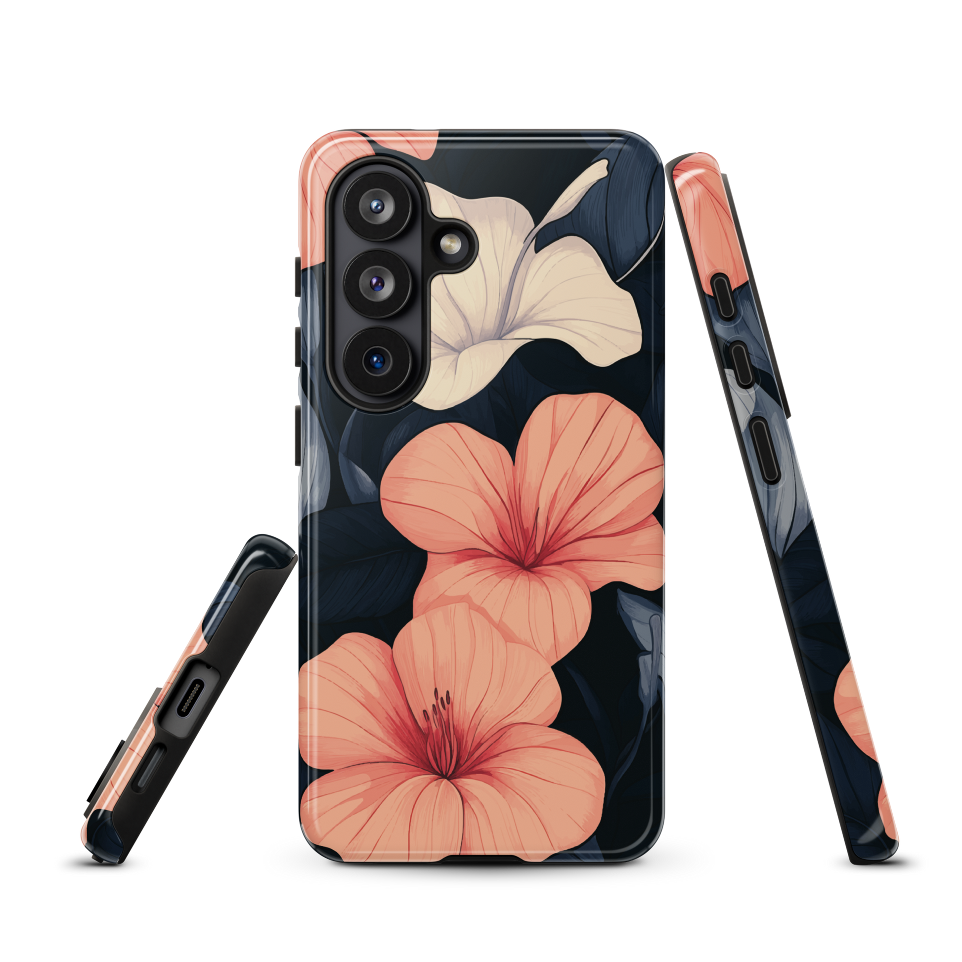 'Hibiscus Flower' Samsung Galaxy S26 tough phone case - protective glossy case NZ Australia