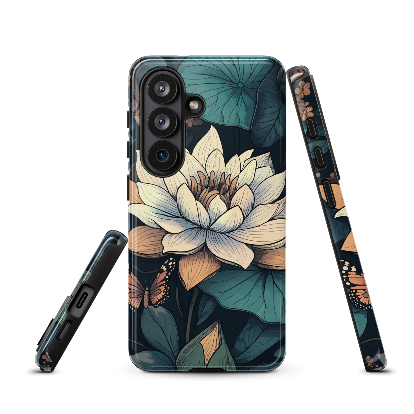 'Water Lily' Samsung Galaxy S26 tough phone case - protective glossy case NZ Australia