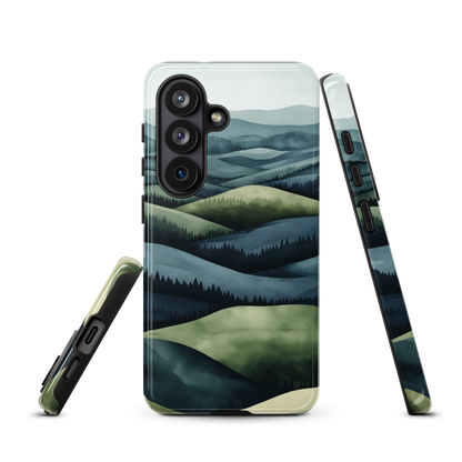 'Blue Mountains' Samsung Galaxy S26 tough phone case - protective glossy case NZ Australia