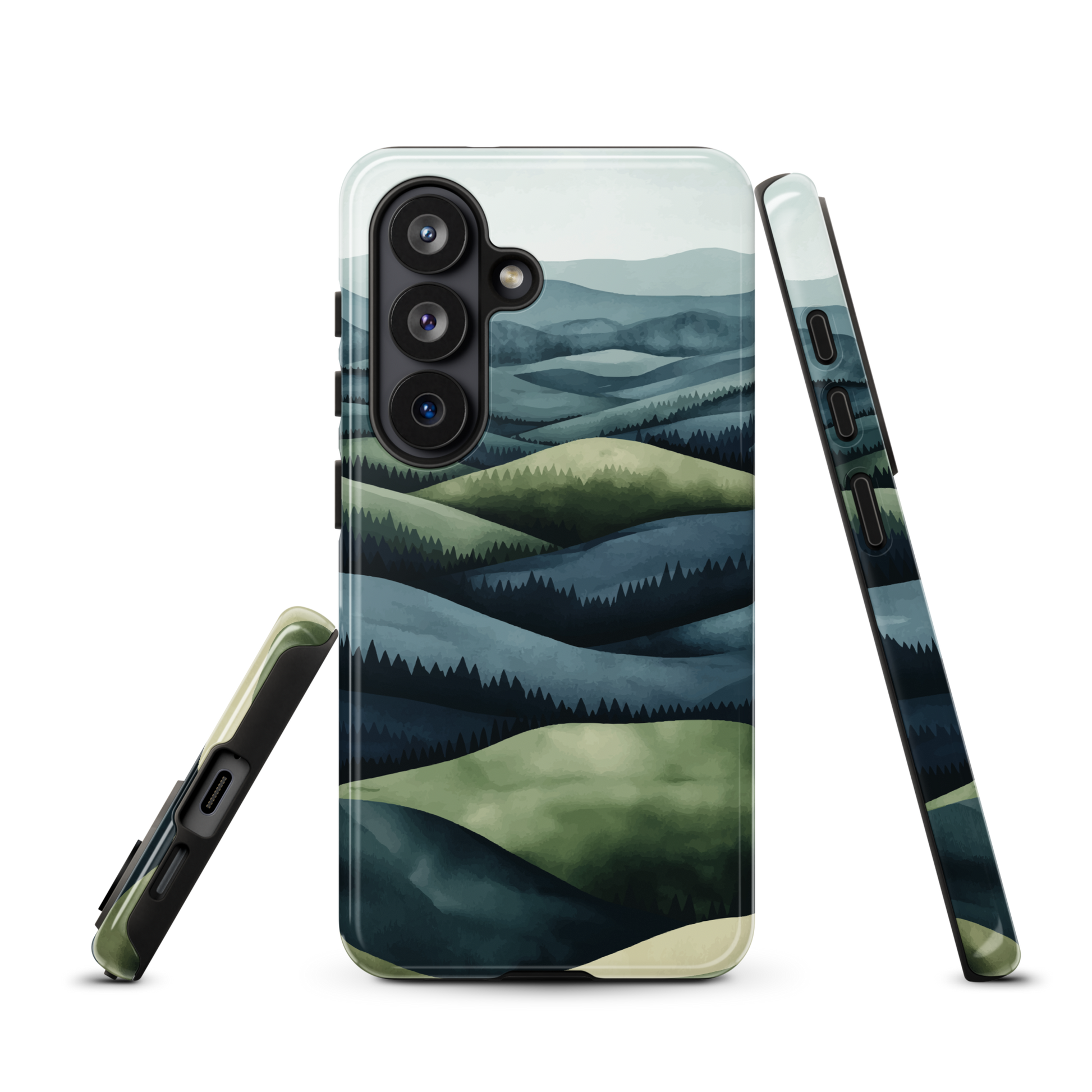 'Blue Mountains' Samsung Galaxy S26 tough phone case - protective glossy case NZ Australia