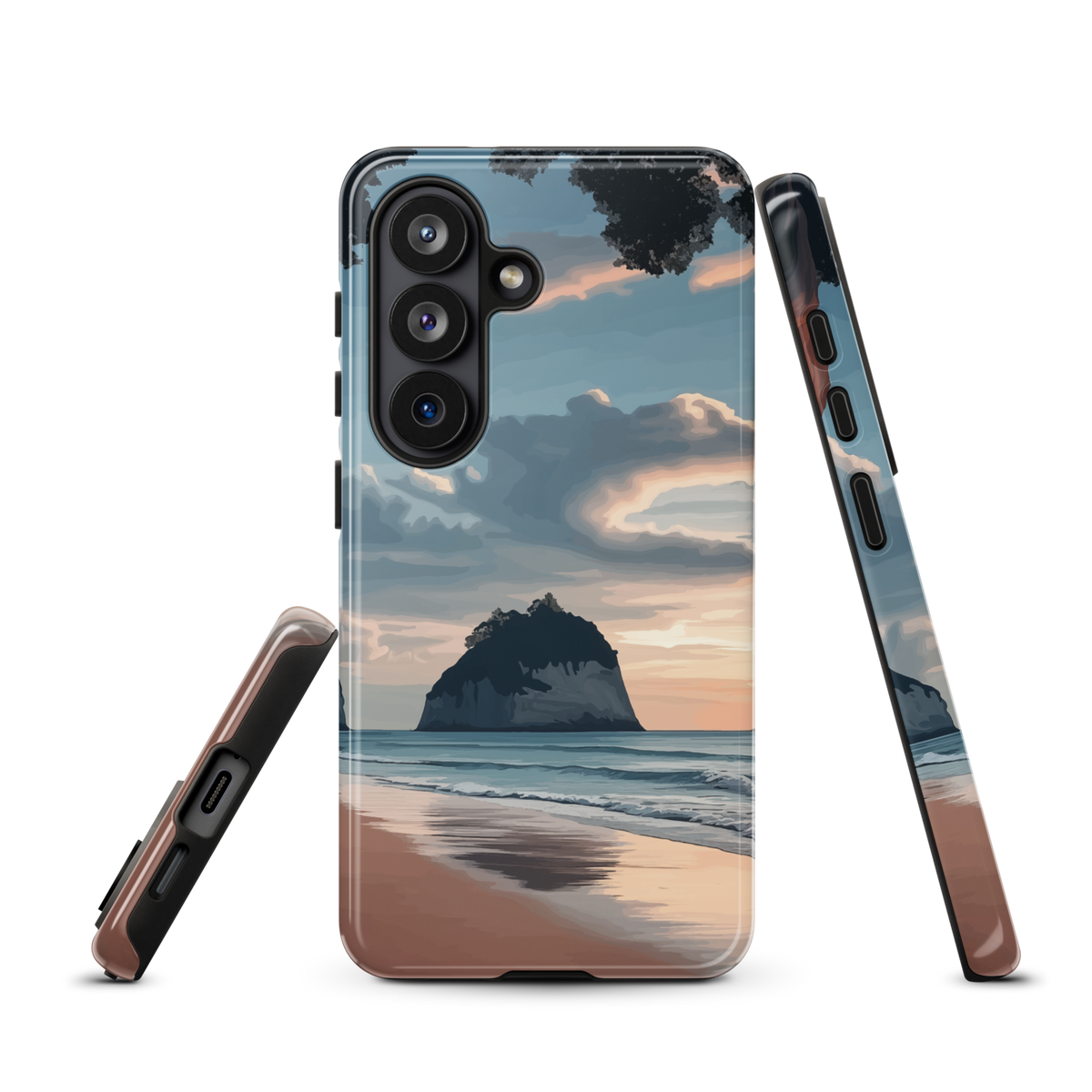 'Cathedral Cove' Samsung Galaxy S26 tough phone case - protective glossy case NZ Australia
