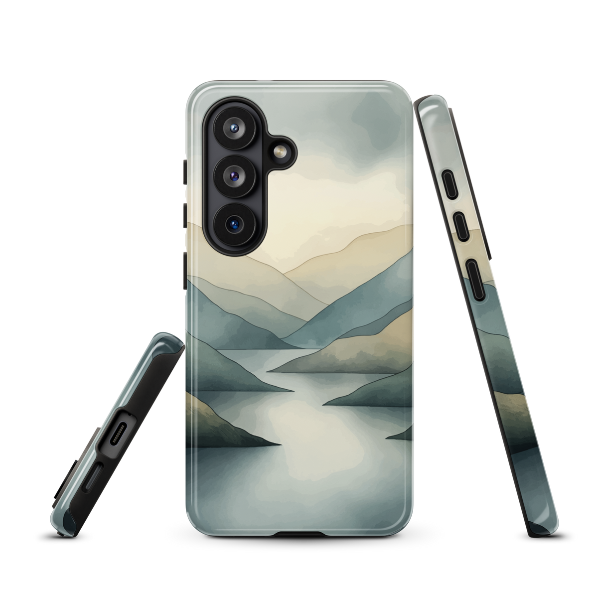 'Misty Mountains' Samsung Galaxy S26 tough phone case - protective glossy case NZ Australia
