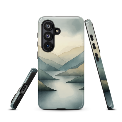 'Misty Mountains' Samsung Galaxy S26 tough phone case - protective glossy case NZ Australia