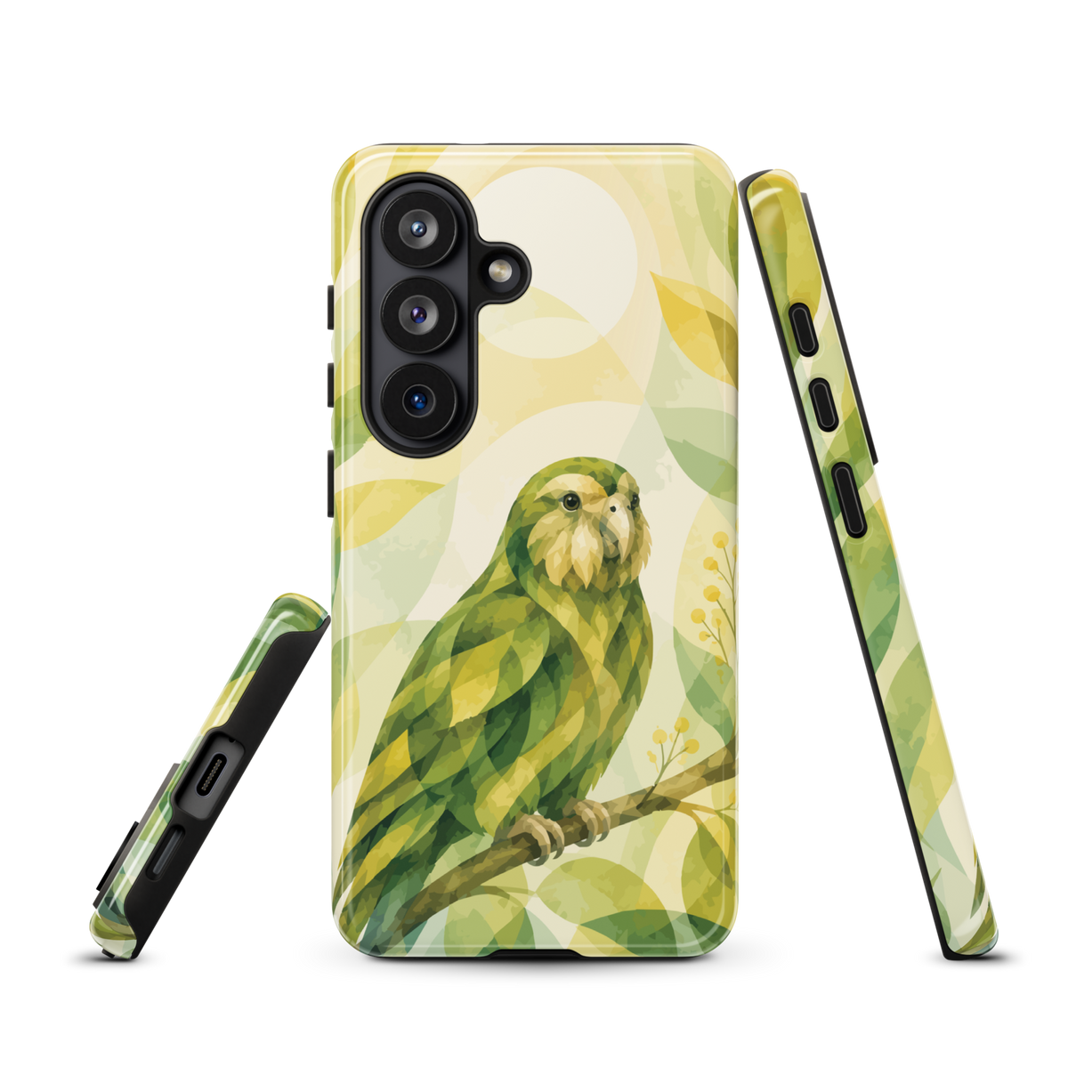 'Kakapo' Samsung Galaxy S26 tough phone case - protective glossy case NZ Australia
