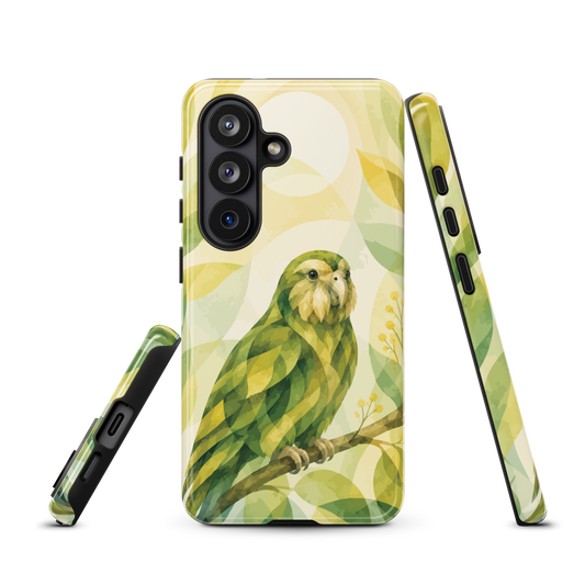 'Kakapo' Samsung Galaxy S26 tough phone case - protective glossy case NZ Australia