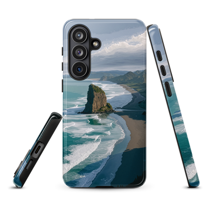 'Piha Beach' Samsung Galaxy S26 Plus tough phone case - protective glossy case NZ Australia
