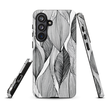 'Botanical Lines' Samsung Galaxy S26 Plus tough phone case - protective glossy case NZ Australia