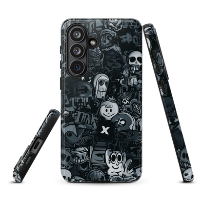 'Midnight Stickers' Samsung Galaxy S26 Plus tough phone case - protective glossy case NZ Australia