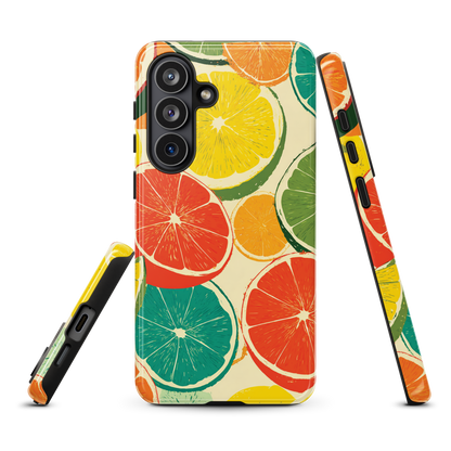 'Citrus Pop' Samsung Galaxy S26 Plus tough phone case - protective glossy case NZ Australia