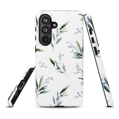 'Botanical Sprigs' Samsung Galaxy S26 Plus tough phone case - protective glossy case NZ Australia