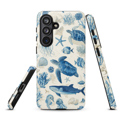 'Ocean Sketchbook' Samsung Galaxy S26 Plus tough phone case - protective glossy case NZ Australia
