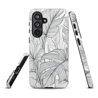 'Tropical Lines' Samsung Galaxy S26 Plus tough phone case - protective glossy case NZ Australia