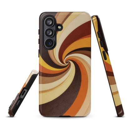 'Golden Swirl' Samsung Galaxy S26 Plus tough phone case - protective glossy case NZ Australia