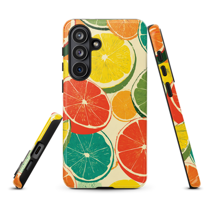 'Citrus Pop' Samsung Galaxy S26 Plus tough phone case - protective glossy case NZ Australia