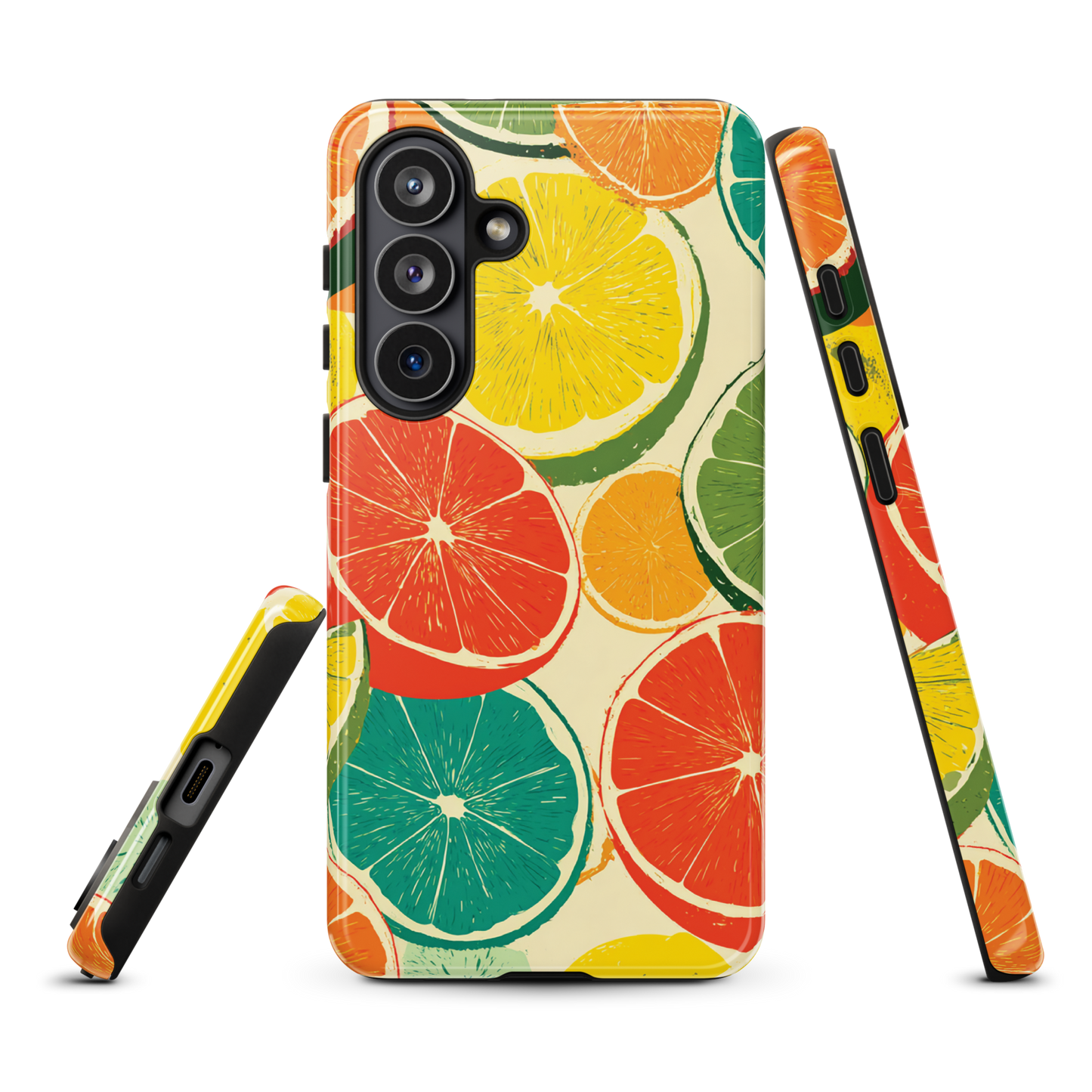 'Citrus Pop' Samsung Galaxy S26 Plus tough phone case - protective glossy case NZ Australia