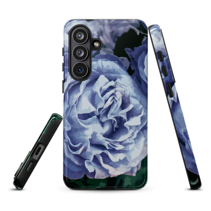 'Blue Rose' Samsung Galaxy S26 Plus tough phone case - protective glossy case NZ Australia