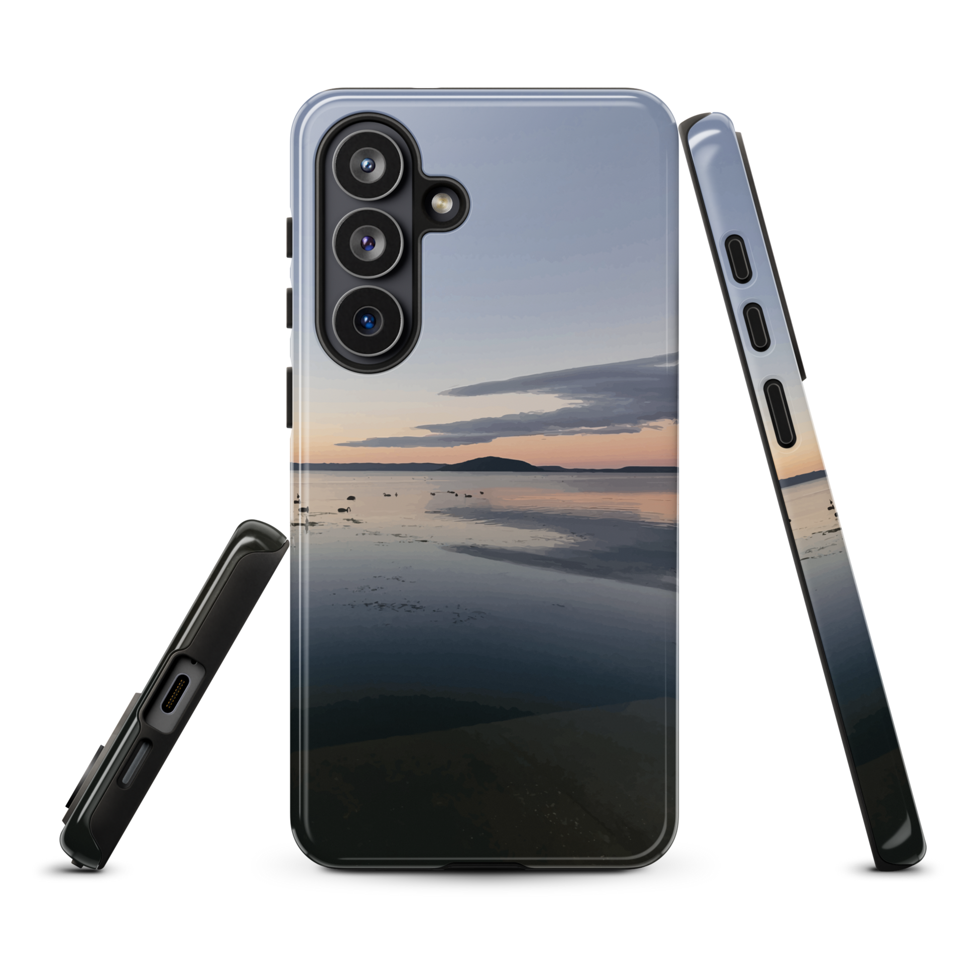 'Whispers on the Lake' Samsung Galaxy S26 Plus tough phone case - protective glossy case NZ Australia
