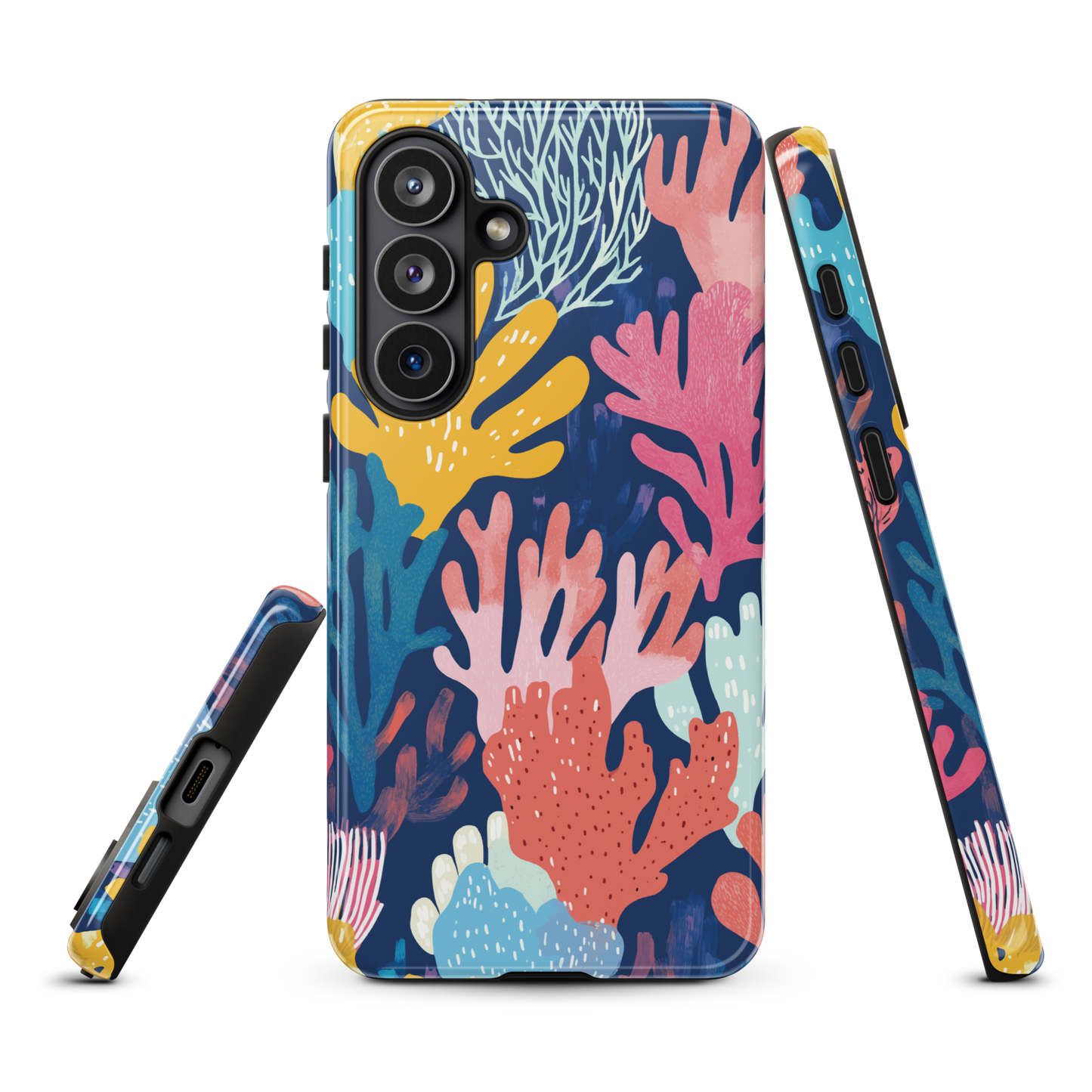 'Coral Reef' Samsung Galaxy S26 Plus tough phone case - protective glossy case NZ Australia