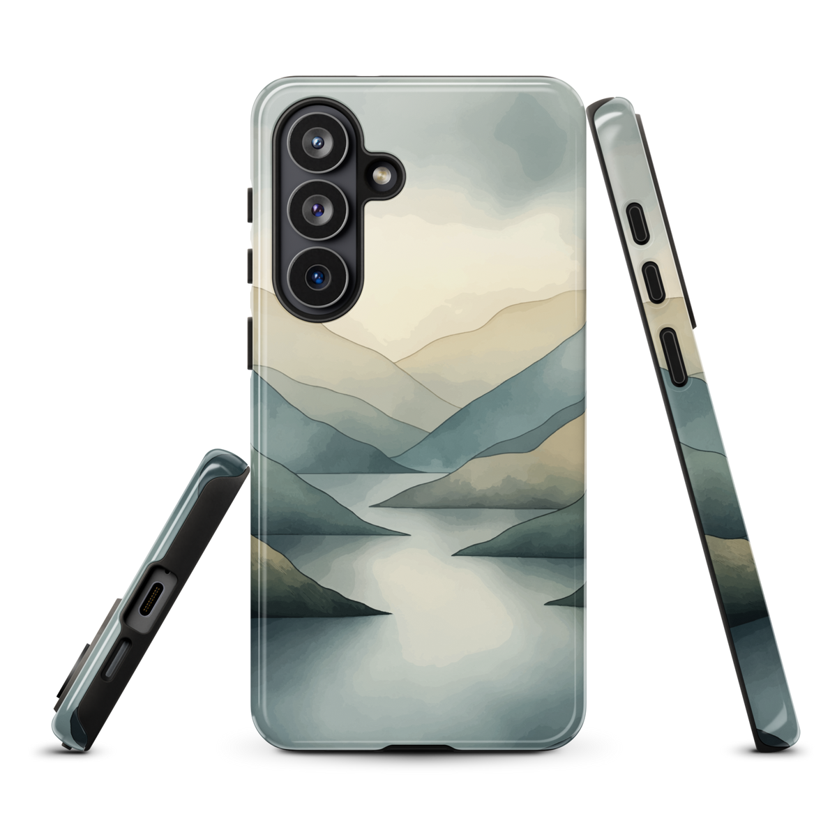 'Misty Mountains' Samsung Galaxy S26 Plus tough phone case - protective glossy case NZ Australia