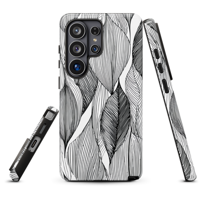 'Botanical Lines' Samsung Galaxy S26 Ultra tough phone case - protective glossy case NZ Australia