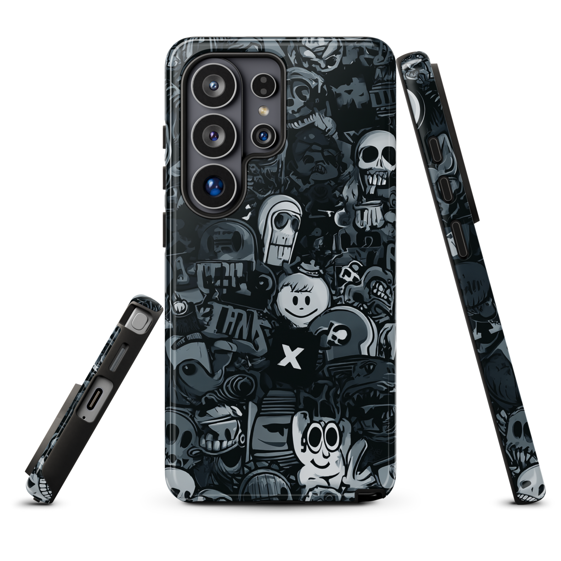 'Midnight Stickers' Samsung Galaxy S26 Ultra tough phone case - protective glossy case NZ Australia