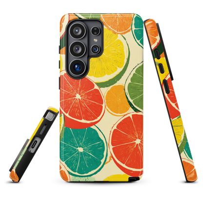 'Citrus Pop' Samsung Galaxy S26 Ultra tough phone case - protective glossy case NZ Australia