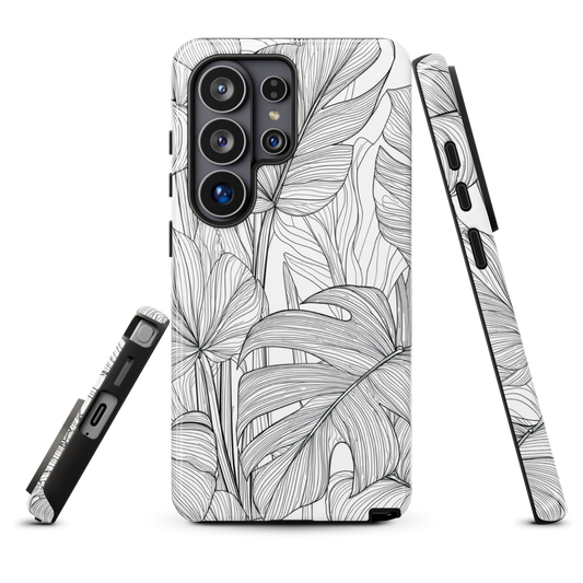 'Tropical Lines' Samsung Galaxy S26 Ultra tough phone case - protective glossy case NZ Australia