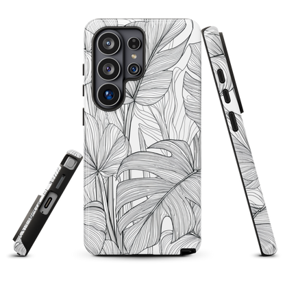 'Tropical Lines' Samsung Galaxy S26 Ultra tough phone case - protective glossy case NZ Australia